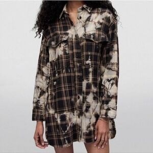 AllSaints Lily Check Shacket Dress